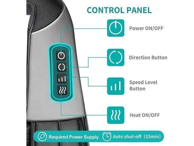 Alt view image 10 of 14 - Shiatsu Neck and Back Massager with Soothing Heat, Electric Deep Tissue 3D Kneading Massage Pillow for Shoulder, Leg, Body Muscle Pain Relief, Home, Office, and Car Use