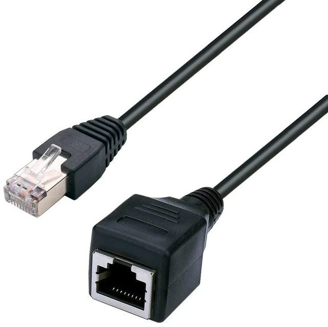 Alt view image 5 of 8 - Super Category 6 network cable extension cable without ears, pure copper ears, rj45 male to female computer network cable, gigabit network cable