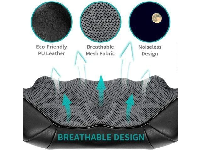 Alt view image 12 of 14 - Shiatsu Neck and Back Massager with Soothing Heat, Electric Deep Tissue 3D Kneading Massage Pillow for Shoulder, Leg, Body Muscle Pain Relief, Home, Office, and Car Use