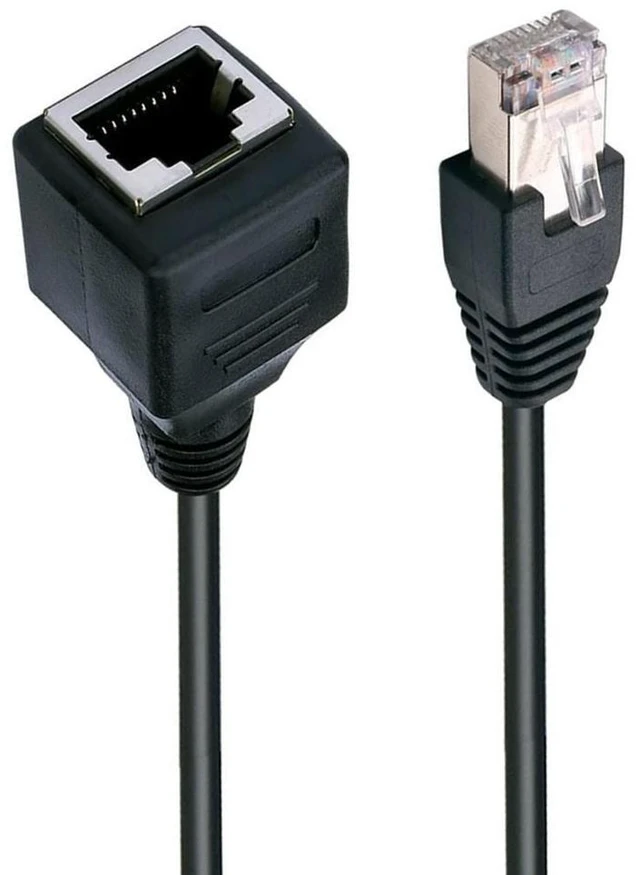 Alt view image 7 of 8 - Super Category 6 network cable extension cable without ears, pure copper ears, rj45 male to female computer network cable, gigabit network cable