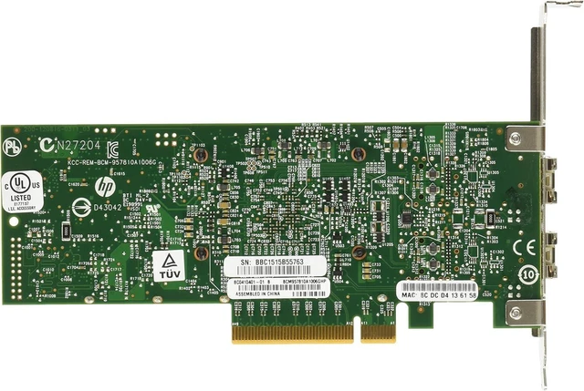 Alt view image 6 of 8 - HPE 652503-B21 530SFP+ Network Adapter PCI Express 3.0 x8 10 Gigabit Ethernet for ProLiant DL160 Gen8