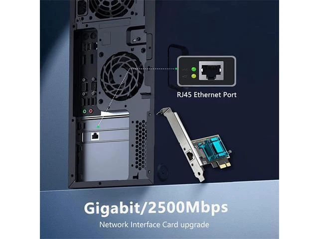 Alt view image 9 of 14 - 2.5GBase-T PCIE Network Card 2500/1000/100Mbps PCI Express Gigabit Ethernet Adapter, Network Adapter for PC, Supported Windows 11/10/8/7 and Mac 10.7 (Above)