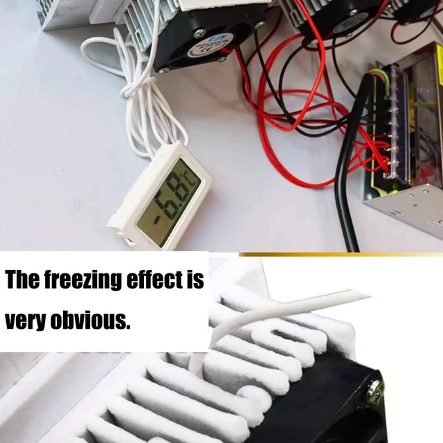 Alt view image 9 of 10 - Yrhrol Mini Air Conditioner DC 12V DIY Thermoelectric Peltier Refrigeration Cooling System Heat Sink Conduction Module Semiconductor Fridge Refrigeration Cooling System DIY Kit (Dual)