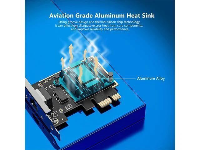 Alt view image 11 of 14 - 2.5GBase-T PCIE Network Card 2500/1000/100Mbps PCI Express Gigabit Ethernet Adapter, Network Adapter for PC, Supported Windows 11/10/8/7 and Mac 10.7 (Above)
