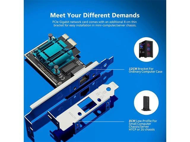 Alt view image 12 of 14 - 2.5GBase-T PCIE Network Card 2500/1000/100Mbps PCI Express Gigabit Ethernet Adapter, Network Adapter for PC, Supported Windows 11/10/8/7 and Mac 10.7 (Above)