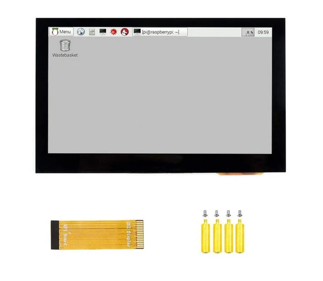 Alt view image 2 of 2 - 4.3inch for Raspberry Pi IPS LCD Capacitive Touch Display Screen 800×480 4.3inch IPS Wide Angle MIPI DSI Interface for Raspberry Pi 4 3 2 Model B B+ A+ Raspbian Retropie Ubuntu Driver Free