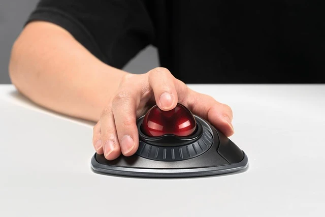 Alt view image 4 of 4 - Kensington Orbit Wireless Trackball with Scroll Ring, Professional Computer Mouse with Bluetooth, (2.4GHz Wireless), Optical Tracking & AES Encryption Security, Left or Right Handed - Black (K70992WW)