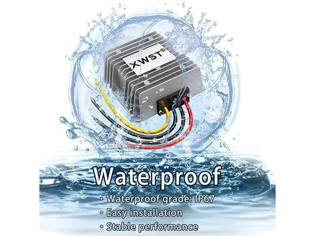 Alt view image 10 of 10 - DC DC Stabilizer 9V-36V to 13.8V Boost Buck Converter 10A 138W Waterproof Automatic Voltage Regulator Auto Step Up Down 13.8V Volt Transformer Module