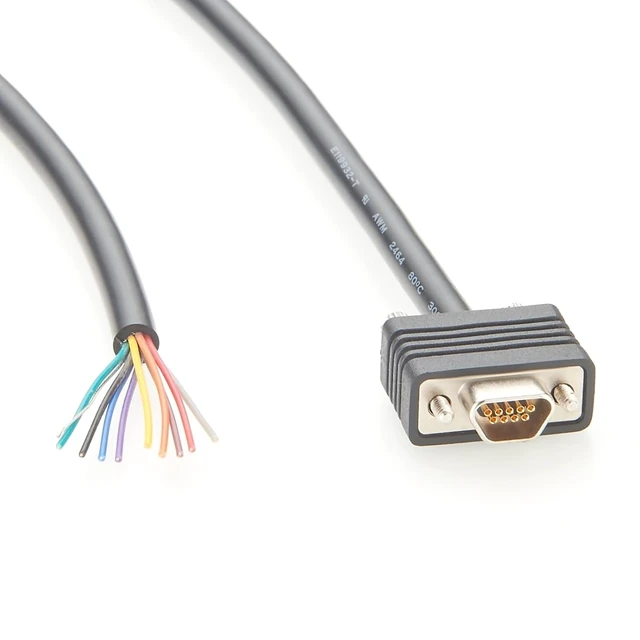 Alt view image 7 of 12 - Micro DB9 Female to Open Free End Cable Micro-D 9 Pin Serial Pigtail Cable Compatible with 834219044 (1.6M)