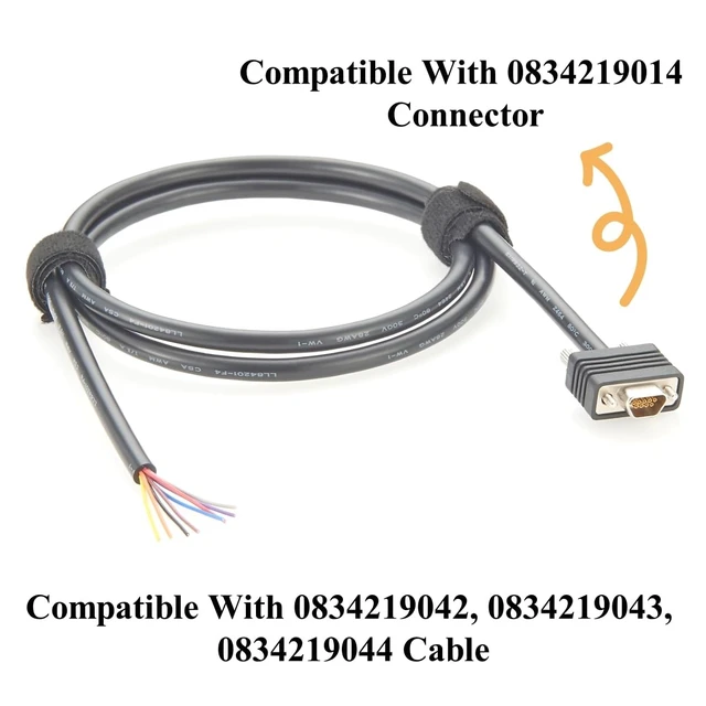 Alt view image 11 of 12 - Micro DB9 Female to Open Free End Cable Micro-D 9 Pin Serial Pigtail Cable Compatible with 834219044 (1.6M)