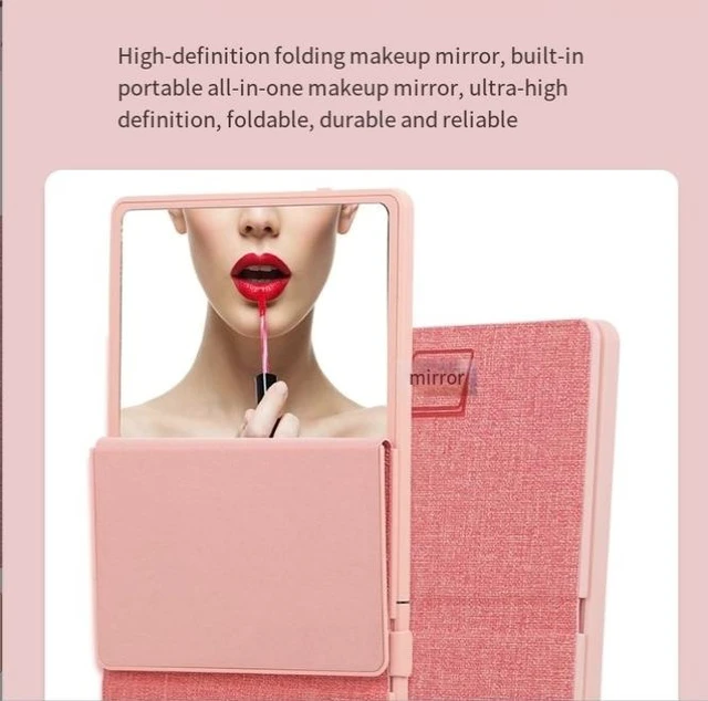 Alt view image 8 of 8 - New dual-fold Bluetoth keyboard, combined with makeup miror, portable, mini,ultra-thin, suitable for mobile phones, tablets, uniersal folding keyboard