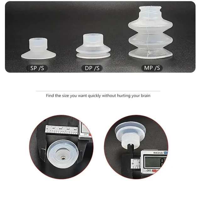 Alt view image 8 of 12 - Vacuum Suction Cup Pneumatic Robot Industrial Silicone Suction Cup SP/DP/MP(MP-40 X 1PCS)