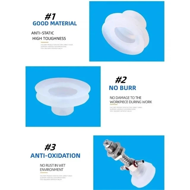 Alt view image 12 of 12 - Vacuum Suction Cup Pneumatic Robot Industrial Silicone Suction Cup SP/DP/MP(MP-40 X 1PCS)