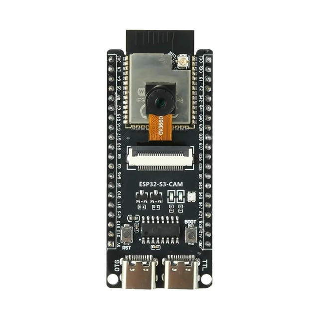 Alt view image 7 of 9 - ESP32-S3-CAM Development Board BT Core Board Onboard OV3660 Camera Module ESP32-S3-N16R8 Module CH340 Demo board Dual TypeC