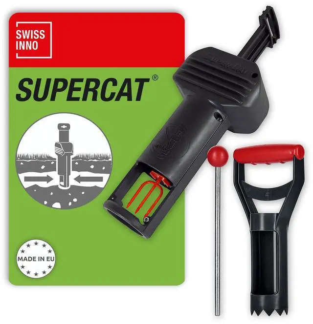 Main image of Gopher & Vole Trap PRO SuperCat 1 Tunnel Traps + 1 Install Kit Dual Trigger Action for Voles & Field Mice Easy Setup, Reusable, Made in Europe