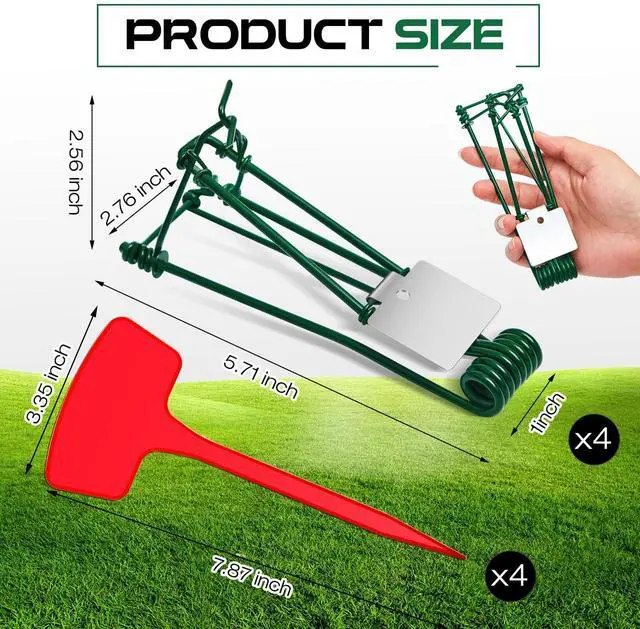 Alt view image 2 of 7 - Outdoor Gopher Trap Easy to Set Mole Trap Bulk Weather Resistant Gopher Killer Vole with Red T Type Labels for Lawn Garden Farm Grass Yard Protection (Green)