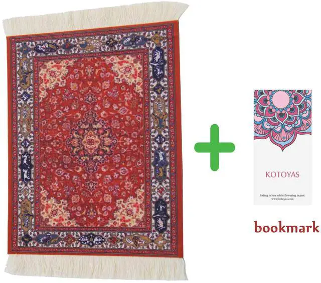 Alt view image 3 of 5 - Rug Mouse Pad, 2 Pack Woven Rug Bohemian Style Carpet Mouse Pad for Table Décor