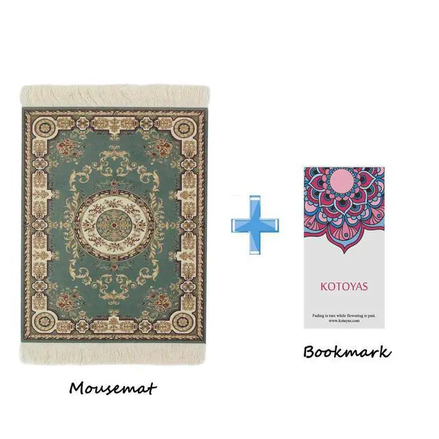 Alt view image 2 of 5 - Persian Style Carpet Mouse Pad, Several Images (Oriental Green)