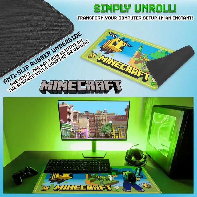 Alt view image 4 of 6 - Desk Pad for Kids and Teenagers, Non-Slip Desk Mouse Mat 80 x 35cm - Gamer Gifts (Green)