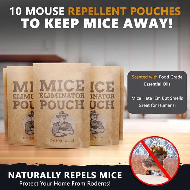Alt view image 3 of 7 - 10 Pack All-Natural Mice Repellent Pouches Harmless Peppermint Essential Oil Mouse Deterrent - Keep Mice Out of Your Home and Your Family Safe