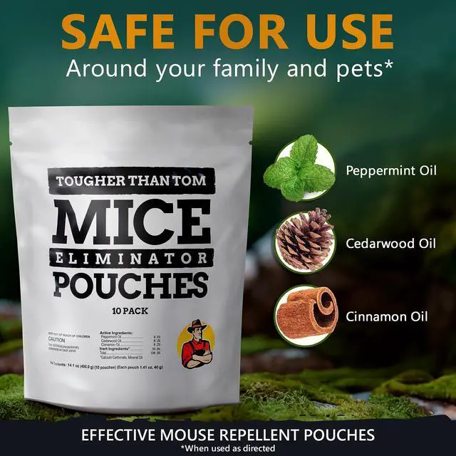 Alt view image 2 of 7 - 10 Pack All-Natural Mice Repellent Pouches Harmless Peppermint Essential Oil Mouse Deterrent - Keep Mice Out of Your Home and Your Family Safe