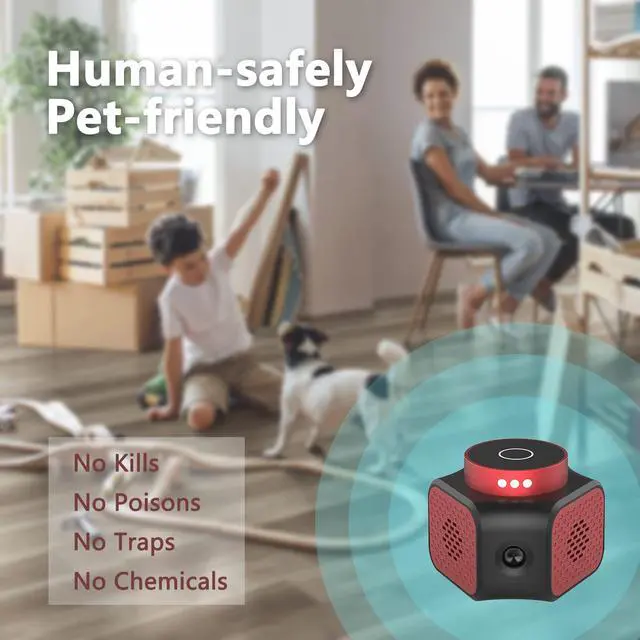 Alt view image 5 of 7 - Mice Repellent Plug-ins, Rodent Squirrels Repellent Indoor Ultrasonic Pest Rodent Repeller Mouse Deterrent Rat Control for Home Attic Garage RV