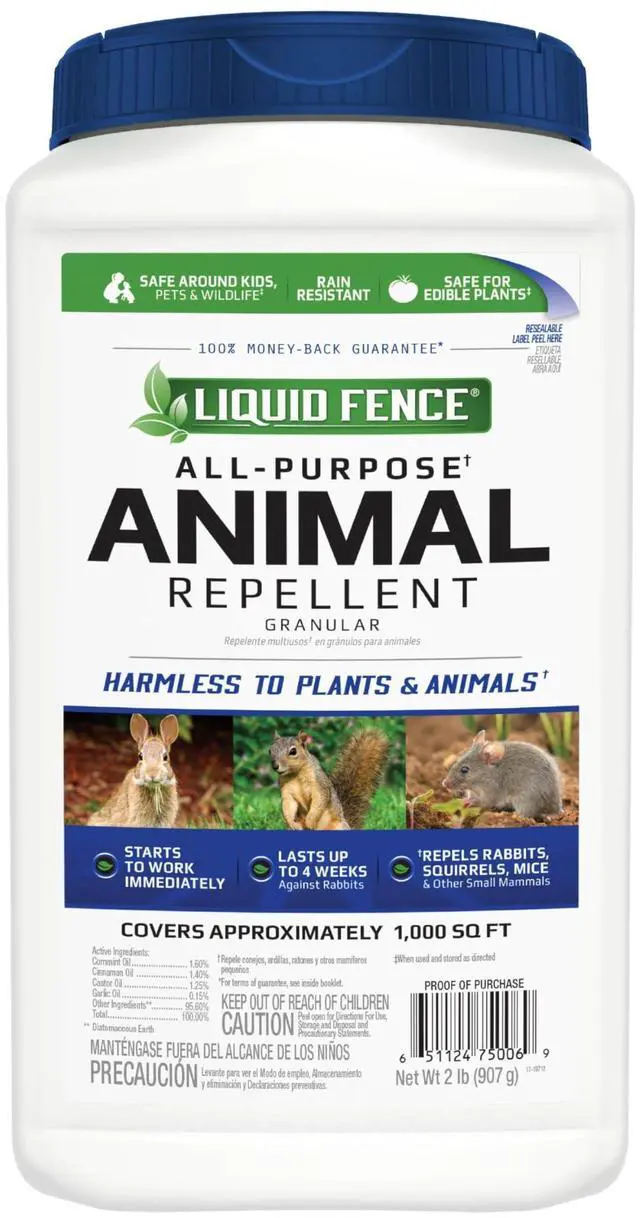Main image of All-Purpose Animal Repellent Granular 2 Pounds, Repels Rabbits, Squirrels, Mice And Other Small Mammals