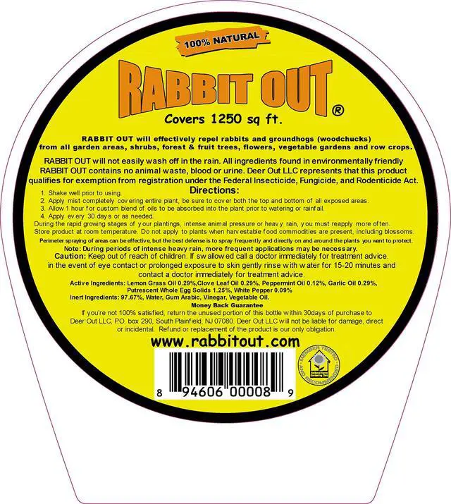 Alt view image 2 of 2 - Rabbit & Groundhog Repellent: Rabbit Out 40oz Ready-to-Use