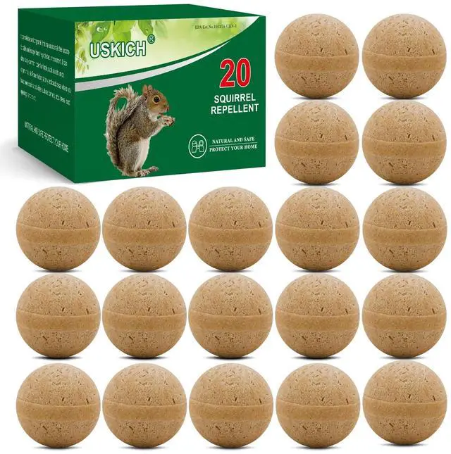 Main image of 20Pack Squirrel Repellent Outdoor, Chipmunk Repellent Outdoor,Rodent Repellent,Squirrel Repellent for Attic and Cars Engines, Ultra Powerful Squirrel Deterrent Keep Squirrels Out of Garden