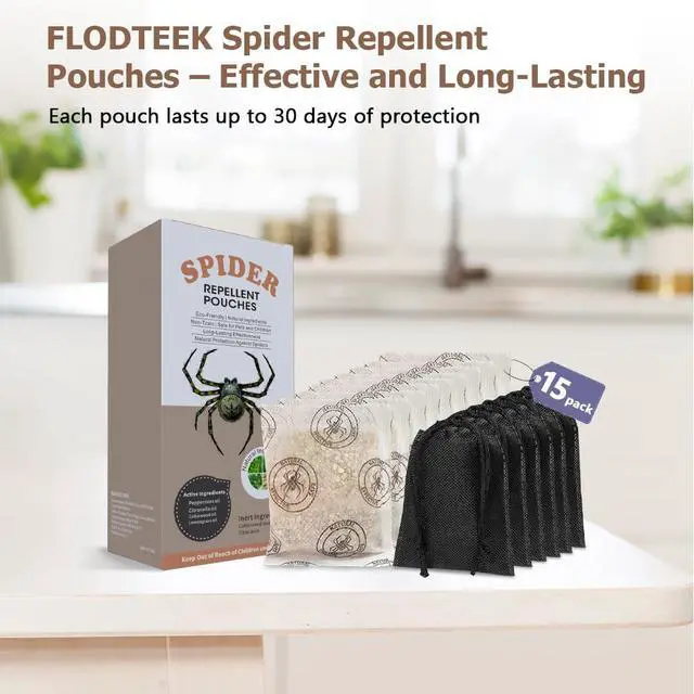 Alt view image 7 of 7 - Effective Spider Repellent for Indoor & Outdoor Pests Protection, Natural Spider Deterrent Indoor Use, Long-Lasting Spider Control for Home, Garage, Basement, and More, Safe & Easy to Use