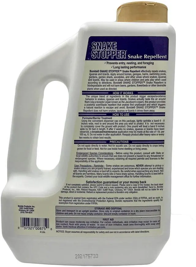 Alt view image 4 of 5 - Snake Stopper Snake Repellent