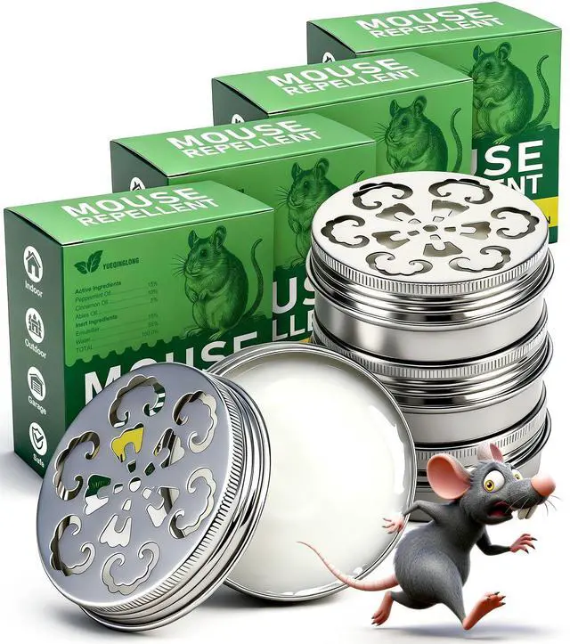 Main image of Rodent Repellent for Car Engines,Mouse Repellent Peppermint Oil,4 Pack