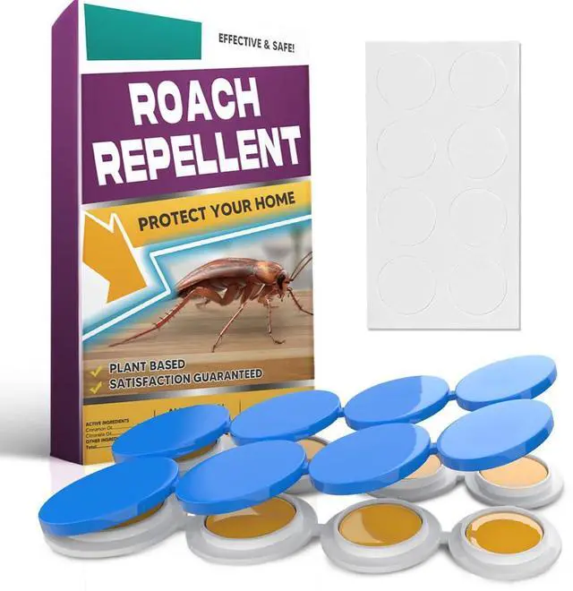 Main image of Roach Repellent, Cockroach Repellent Indoor, Pet Safe Roach Repellent, Natural Cockroach Repellents, Keep Roaches Out of Kitchen, 8P