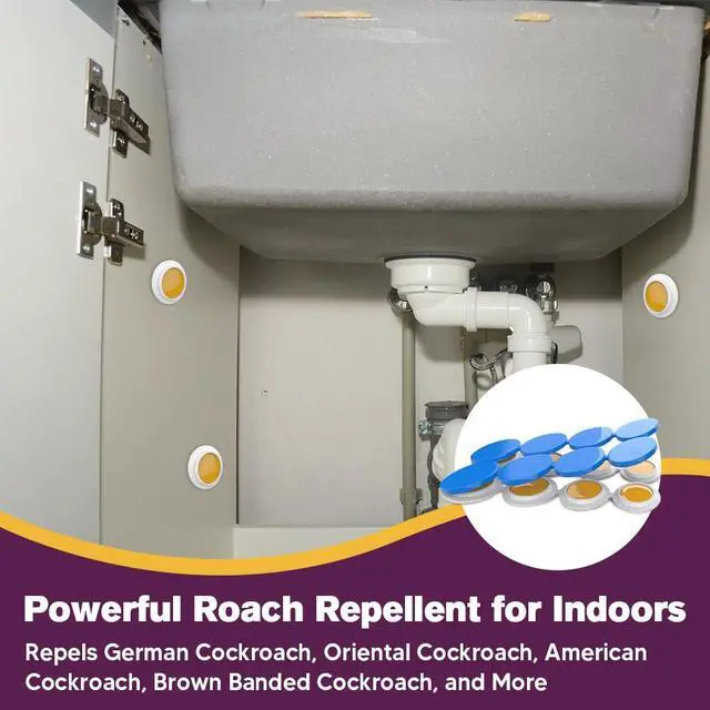 Alt view image 5 of 6 - Roach Repellent, Cockroach Repellent Indoor, Pet Safe Roach Repellent, Natural Cockroach Repellents, Keep Roaches Out of Kitchen, 8P