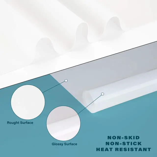 Alt view image 3 of 7 - Extra Large Transparent Silicone Mat, Countertop Protector, 25.2 x 17.7 inches Silicone Sheet for Crafts Resin Jewelry Casting Mat Pad Nonstick Table Placemat