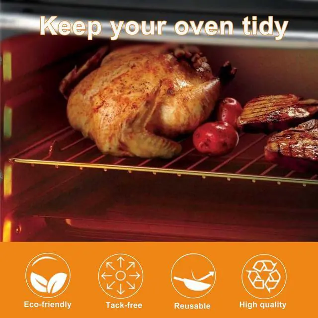 Alt view image 5 of 5 - Heavy Duty Teflon Oven Liner, 23.6"x15.7", Black