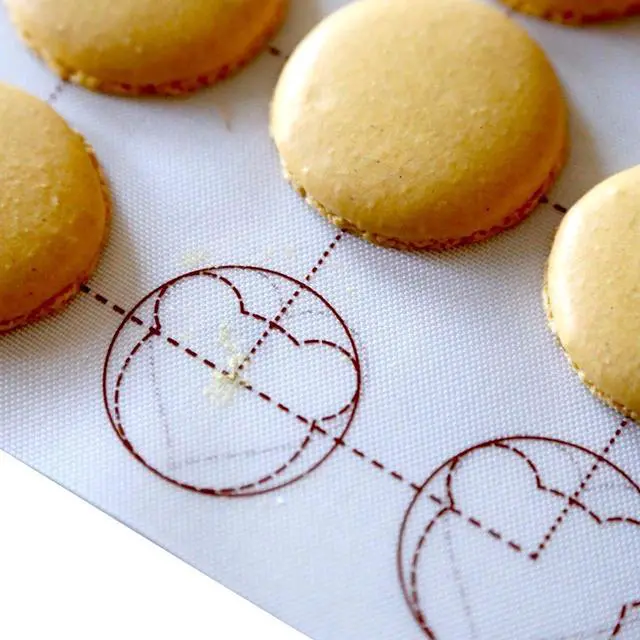 Alt view image 6 of 7 - Baking Sheets Silicone Macarons Baking Mat and PTFE Oven Liner 1 Pcs Each Non Stick Baking Mats for Dehydrator Sheets Total Pack of 2
