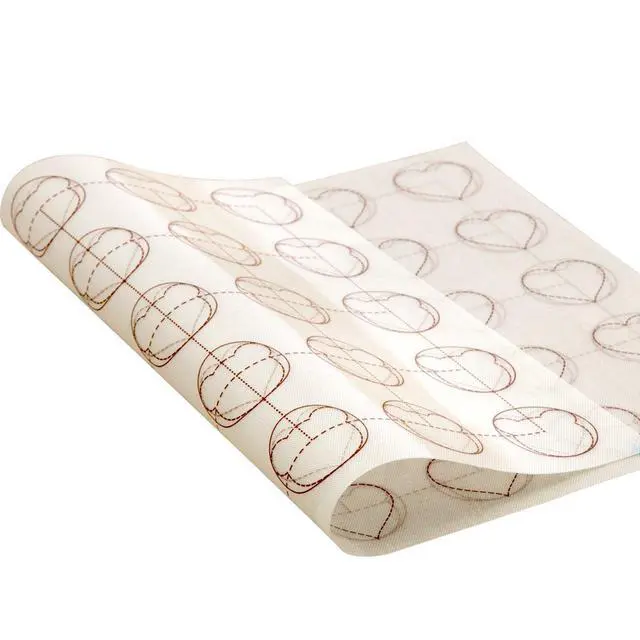 Alt view image 2 of 7 - Baking Sheets Silicone Macarons Baking Mat and PTFE Oven Liner 1 Pcs Each Non Stick Baking Mats for Dehydrator Sheets Total Pack of 2