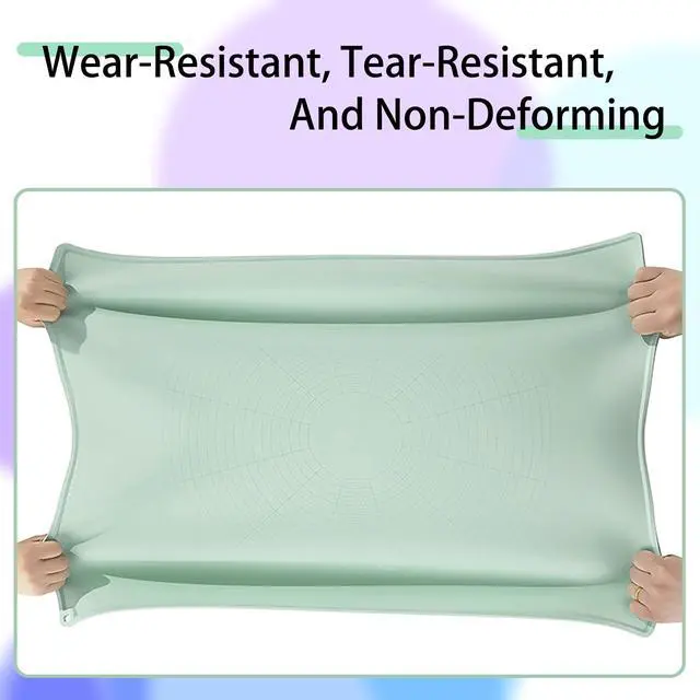 Alt view image 6 of 6 - Silicone Pastry Mat 32" x 24", Extra Thick Non-stick Dough Rolling Mat