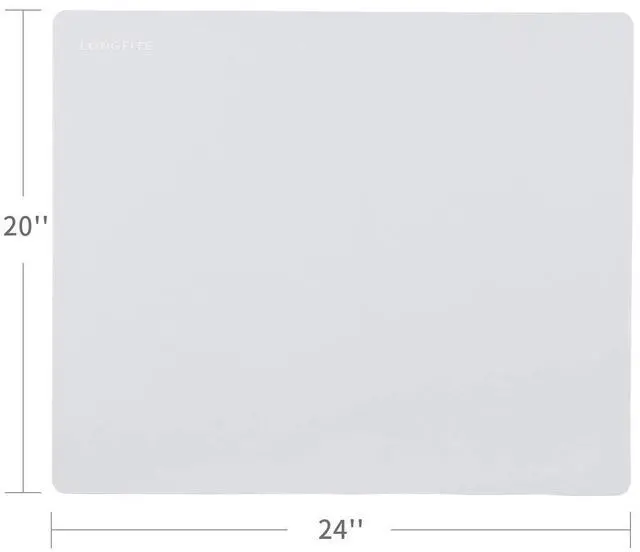 Alt view image 2 of 7 - 24 X 20inch X-Large Reusable Silicone Table Mat Child Kids Dinner Placemat Desk Countertop Waterproof Protector Heat Insulation Kitchen Pastry Rolling Dough Pad Tool (Grey)