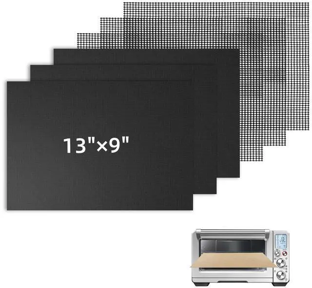 Main image of Reusable Air Fryer Liners for Breville Smart Oven Air Fryer Pro BOV900BSS, Ninja Foodi, Non-Stick, 3x Liners + 3x Mesh