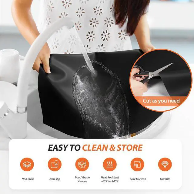 Alt view image 5 of 6 - Silicone Mat Roll, Heat Resistant Kitchen Countertop Protector