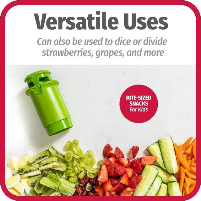 Alt view image 4 of 7 - Everyday Fruit & Veggie Divider - Quarters Smaller Fruits and Vegetables, Ideal for Meal-Prep and Sheet Pan Meals, Safe and Mess-Free Slicing