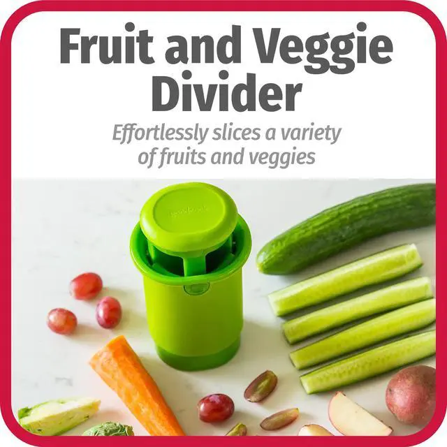 Alt view image 2 of 7 - Everyday Fruit & Veggie Divider - Quarters Smaller Fruits and Vegetables, Ideal for Meal-Prep and Sheet Pan Meals, Safe and Mess-Free Slicing