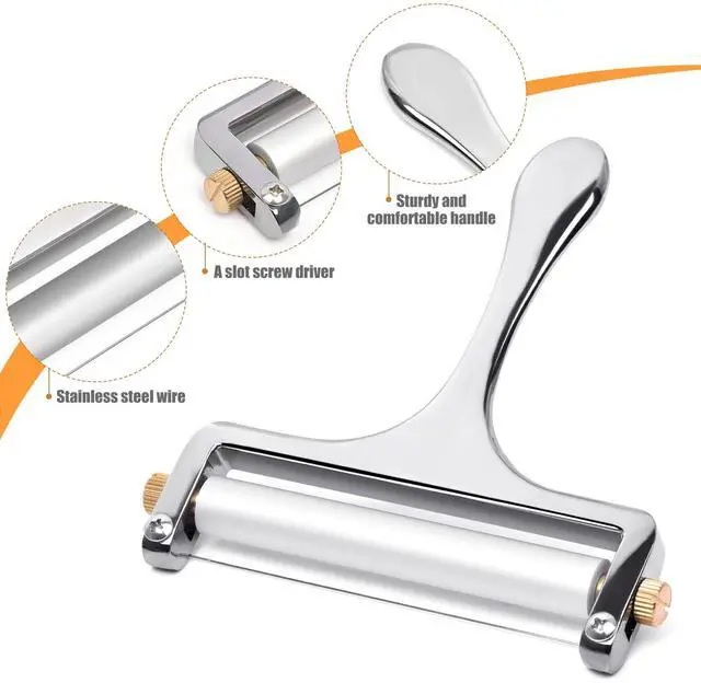 Alt view image 5 of 6 - Cheese Slicer with 3 Extra Stainless Steel Wires, Silver