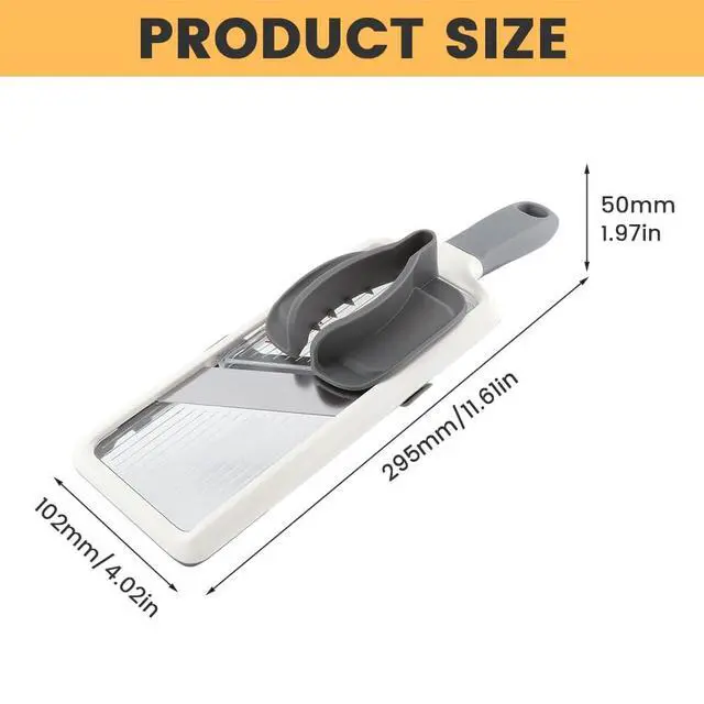 Alt view image 2 of 6 - Multi Handheld Mandoline Slicer with Adjustable Stainless Steel Blade - Vegetable Grater Cucumber Slicer - Cheese Grater