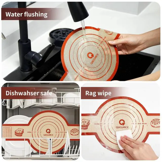 Alt view image 5 of 7 - Silicone Sourdough Bread Sling Mat - 2Set Round Dough Baking Slings For Dutch Oven, NonStick High Degree Kitchen Sourbread Making Loaf Pan Lifter Liner, Reusable Cooking Transfer Mats with Long Handle