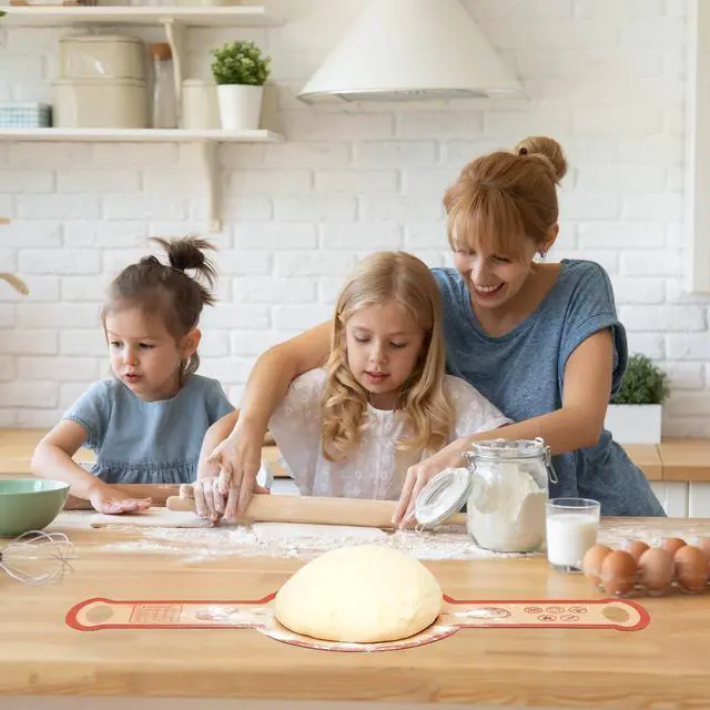 Alt view image 7 of 7 - Silicone Sourdough Bread Sling Mat - 2Set Round Dough Baking Slings For Dutch Oven, NonStick High Degree Kitchen Sourbread Making Loaf Pan Lifter Liner, Reusable Cooking Transfer Mats with Long Handle
