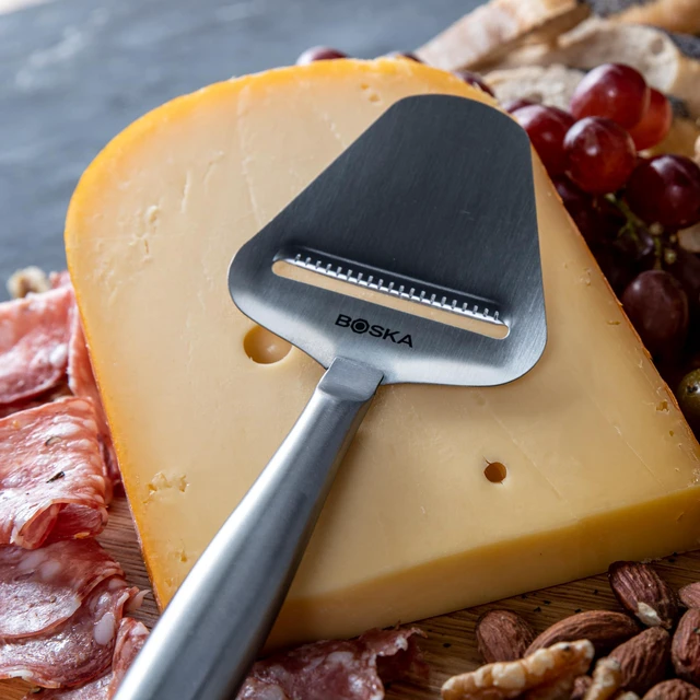 Alt view image 2 of 6 - Stainless Steel Cheese Slicer - Copenhagen For All Types of Cheese - Multi-Functional Cheese Slicer - Handheld Slicer - Silver Non-Stick - Dishwasher Safe - For Kitchen Cooking