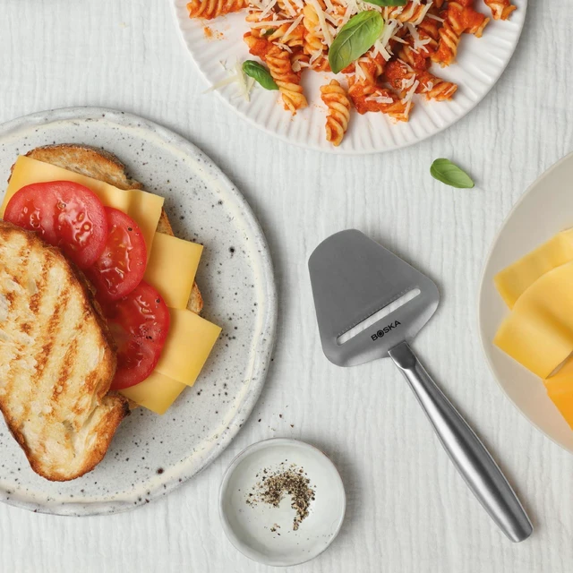 Alt view image 4 of 6 - Stainless Steel Cheese Slicer - Copenhagen For All Types of Cheese - Multi-Functional Cheese Slicer - Handheld Slicer - Silver Non-Stick - Dishwasher Safe - For Kitchen Cooking